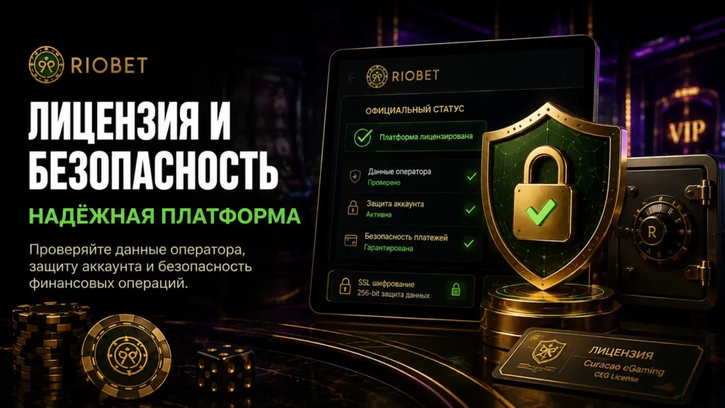 Лицензия и безопасность Riobet