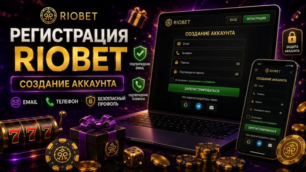 Регистрация Riobet — создание нового аккаунта