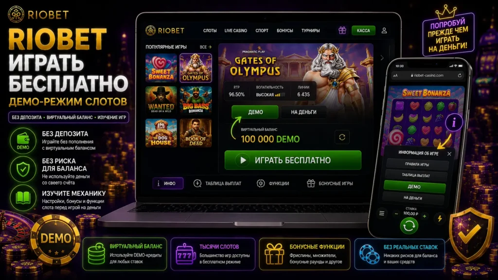 Riobet бесплатно — демо игровых автоматов