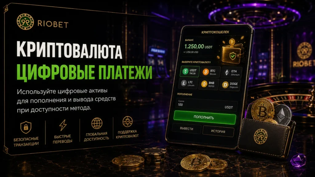 Riobet и криптовалюта