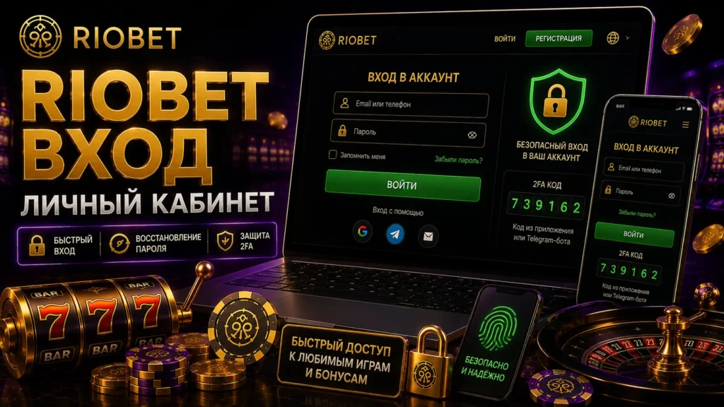 Riobet вход — авторизация в личном кабинете Риобет