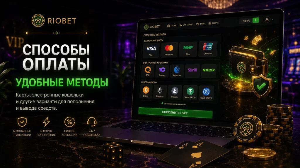 Способы оплаты Riobet