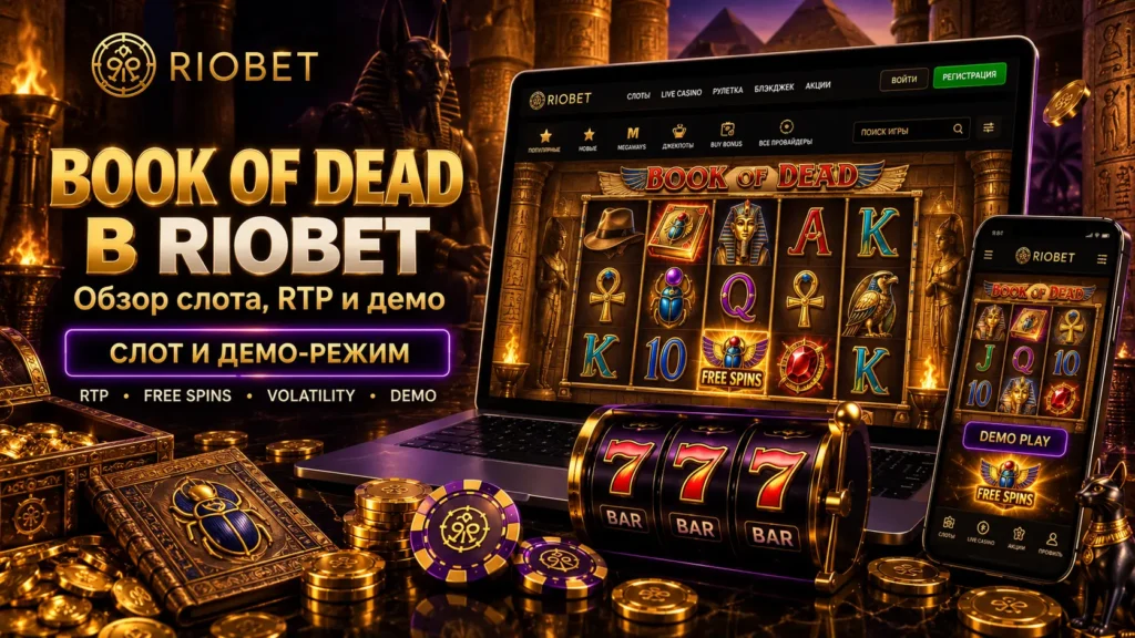 Book of Dead в Riobet — обзор слота, RTP и демо