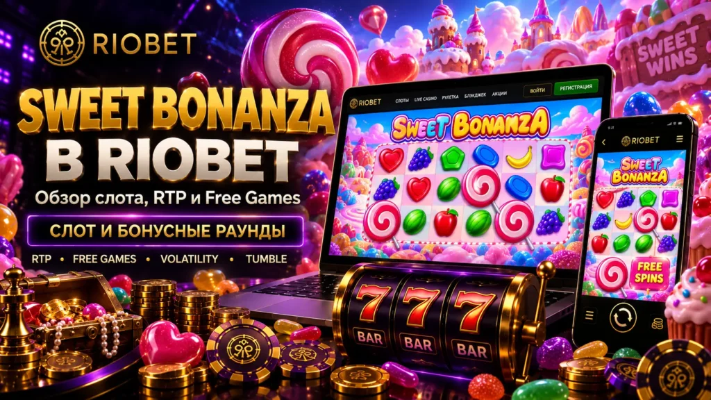 Sweet Bonanza в Riobet — обзор слота, RTP и Free Spins